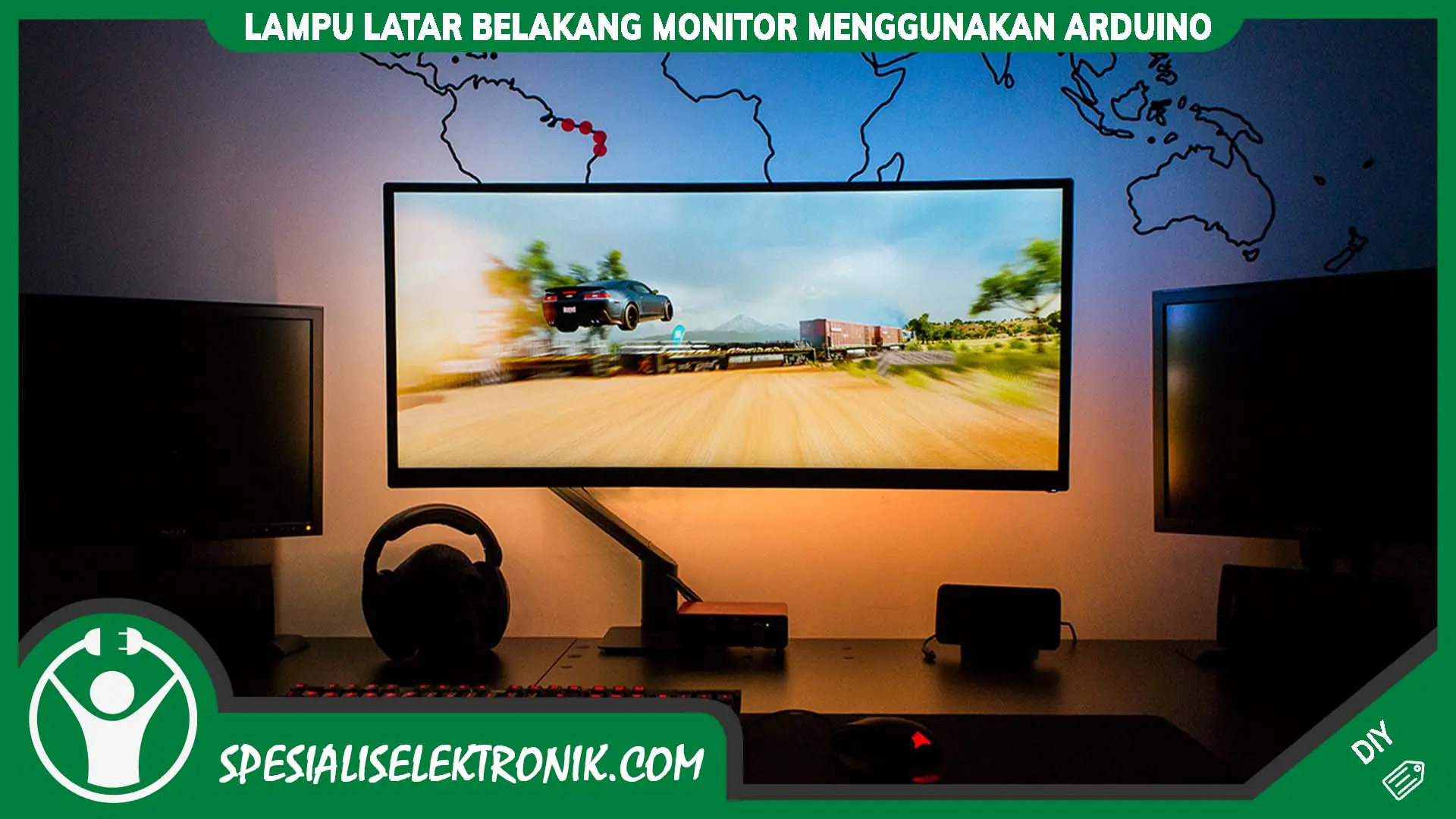 Lampu Latar Belakang Monitor Menggunakan Arduino
