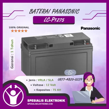 Baterai Panasonic 12V 75AH - LC-P1275 2