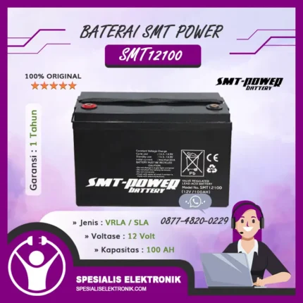 Baterai SMT Power 12Volt 100AH – SMT12100