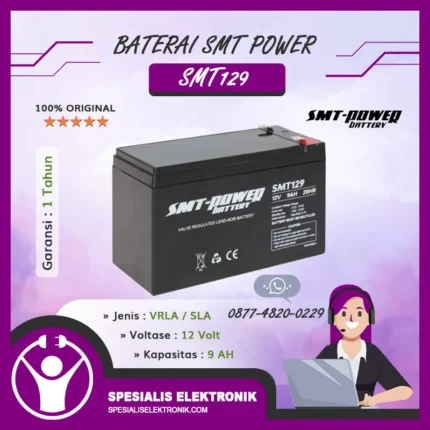 Baterai SMT Power 12Volt 9AH – SMT129