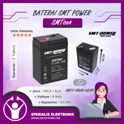 Baterai SMT Power 6Volt 4.5AH – SMT064