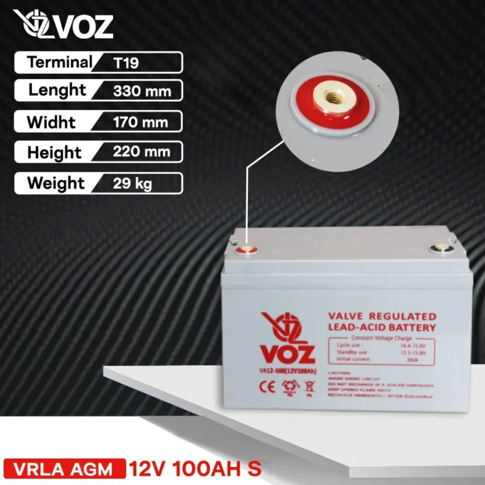 Baterai VOZ 12V 100AH - VA12-100-2 S 3
