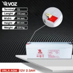 Baterai VOZ 12V 2.3AH - VA12-2.3 4