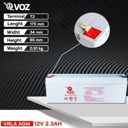 Baterai VOZ 12V 2.3AH - VA12-2.3 4