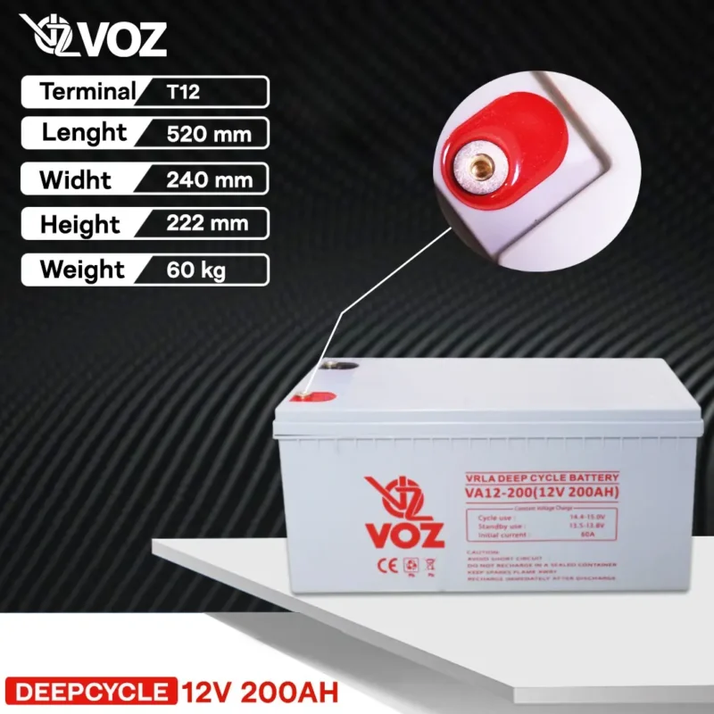 Baterai VOZ 12V 200AH - VA12-200 3
