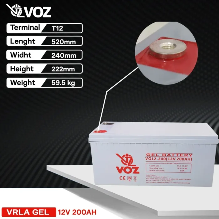 Baterai VOZ 12V 200AH - VG12-200 3