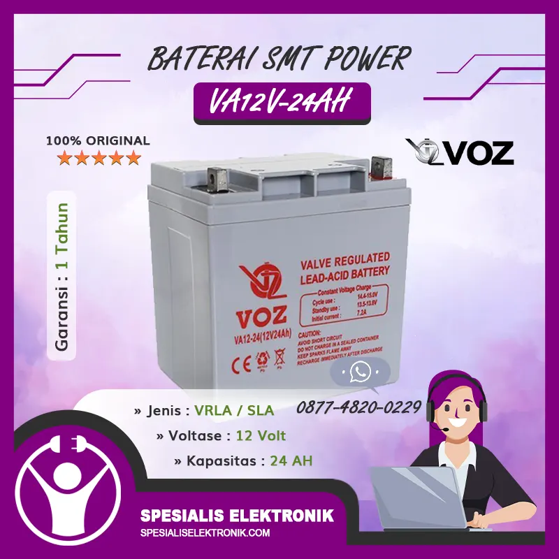 Baterai VOZ 12V 24AH - VA12-24