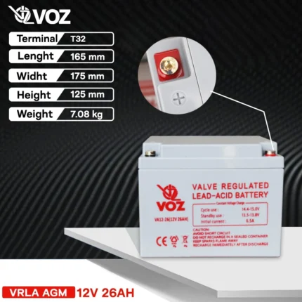 Baterai VOZ 12V 26AH - VA12-26 4