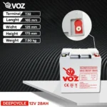 Baterai VOZ 12V 28AH - VA12-28 4