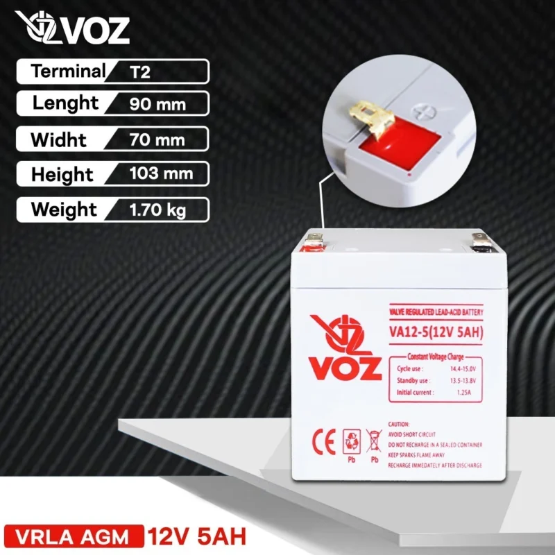 Baterai VOZ 12V 5AH - VA12-5 4