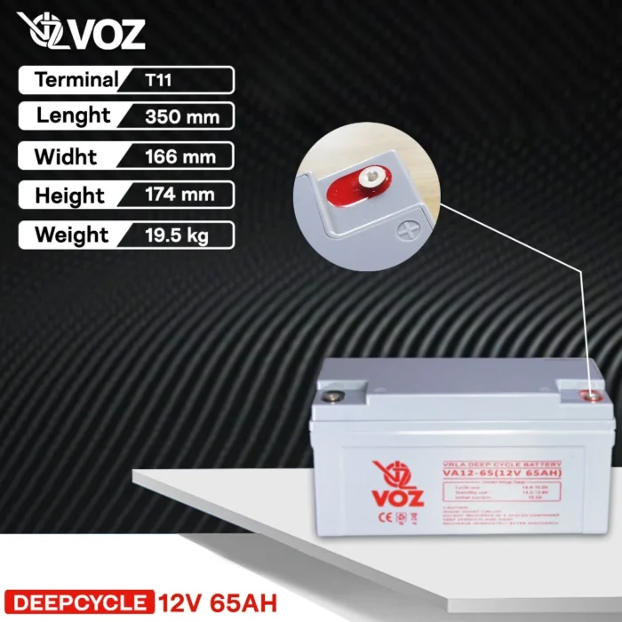 Baterai VOZ 12V 65AH - VA12-65 3