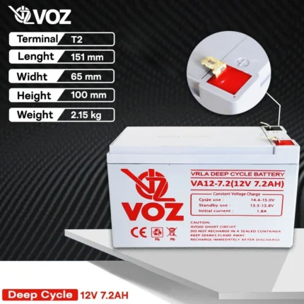 Baterai VOZ 12V 7.2AH - VA12-7.2 4