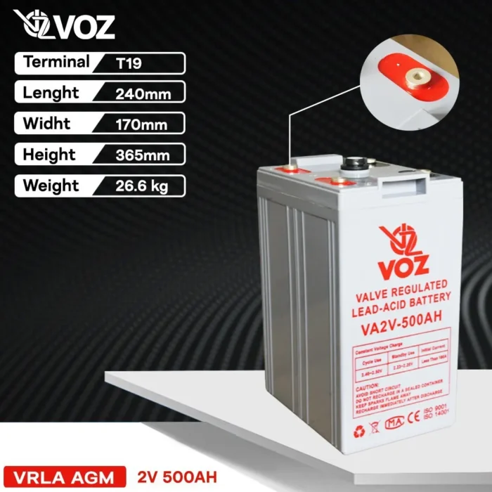 Baterai VOZ 2V 500AH - VA2V-500AH 4