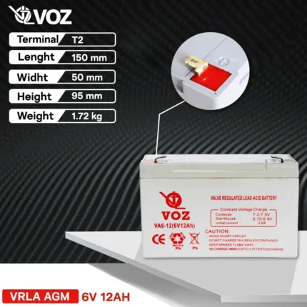 Baterai VOZ 6V 12AH - VA6-12 4