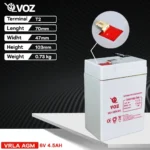 Baterai VOZ 6V 4.5AH - VA6-4.5 4
