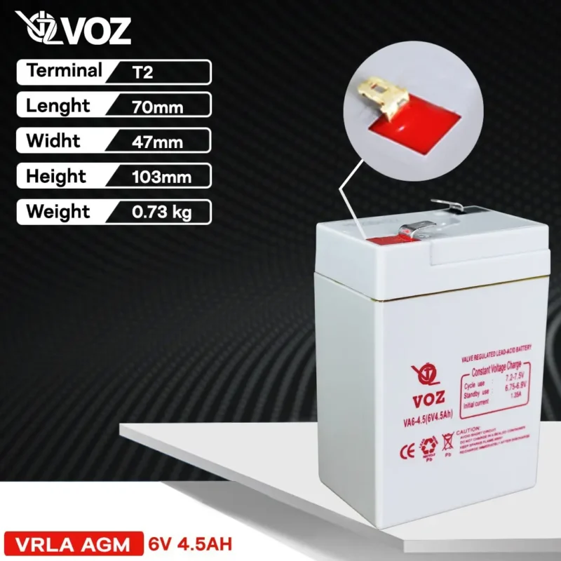 Baterai VOZ 6V 4.5AH - VA6-4.5 4