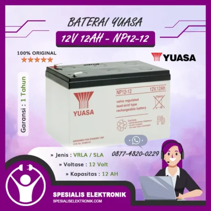 Baterai Yuasa 12V 12AH - NP12-12