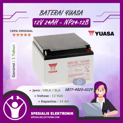 Baterai Yuasa 12V 24AH - NP24-12B 2