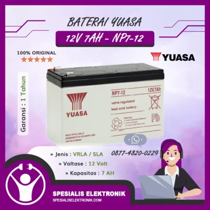 Baterai Yuasa 12V 7AH - NP7-12