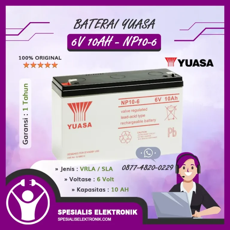 Baterai Yuasa 6V 10AH - NP10-6