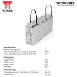 Spesifikasi Baterai Yuasa 12V 100AH - FXH100-12IFR