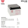 Spesifikasi Baterai Yuasa 12V 24AH - NP24-12B