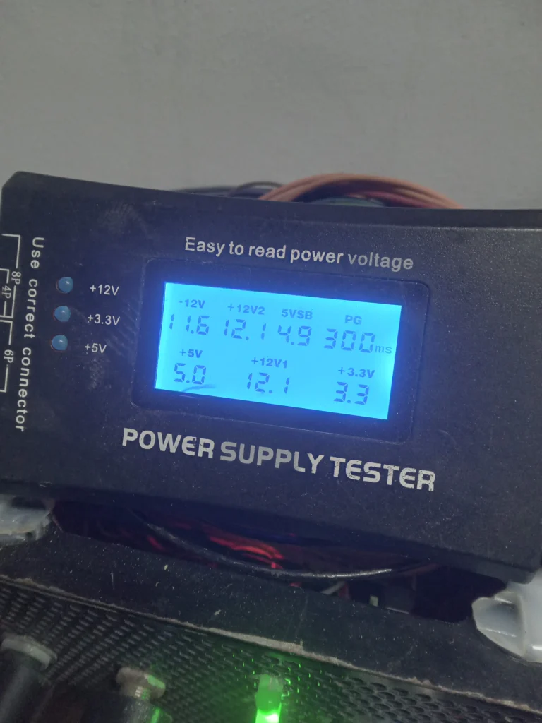 Hasil Pengetesan Power supply normal
