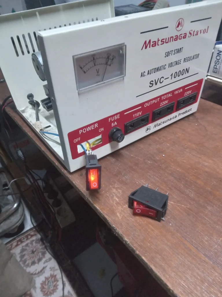 Saklar Mati Fuse Putus Servis Stablilizer Matsunaga SVC-1000N