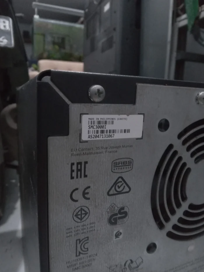 Label Serial Number UPS APC SMC3000I - Second