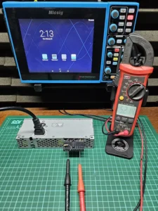 Proses Pengetesan Tegangan Voltase Output Setelah Perbaikan Servis PSU Delta DPS-180QB-1 A