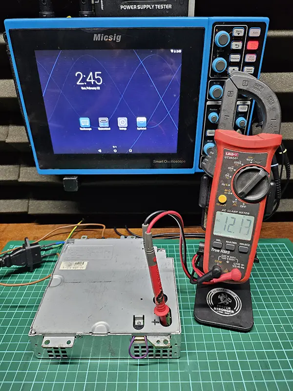 Proses Pengetesan Tegangan Voltase Setelah Servis Mainboard Power Supply PSU SONY APS-226