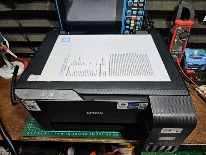 Proses Pengetesan Setelah Perbaikan Servis Printer Epson L3210 Dalam Keadaan Normal